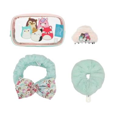 Imagem de Conjunto de 4 peças Bioworld Squishmallows Scrunchie, clipes, Headwrap Bag