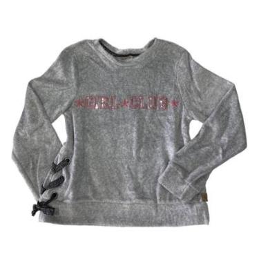 Imagem de Blusa De Frio Moletom Menina Veludo Estilosa Top-Feminino