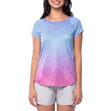 Imagem de Guy Harvey Camiseta feminina de poliéster/rayon, Ultra violeta/crepúsculo, G