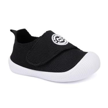 Imagem de BMCiTYBM Sapatos de bebê infantil menino menina primeiro andador tênis infantil leve antiderrapante para 6 9 12 18 24 meses, I - preto, 12-18 Meses