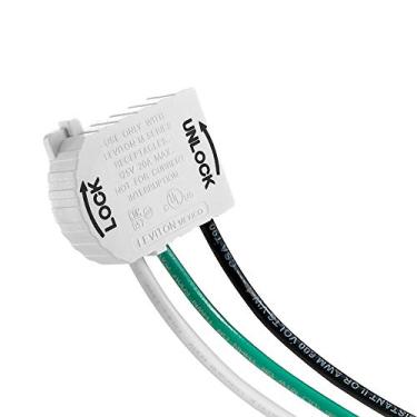 Imagem de Leviton MSTWL-SDA 20-Amp, 125-Volt, módulo de fiação de ângulo reto para receptáculos Lev-Lok, branco