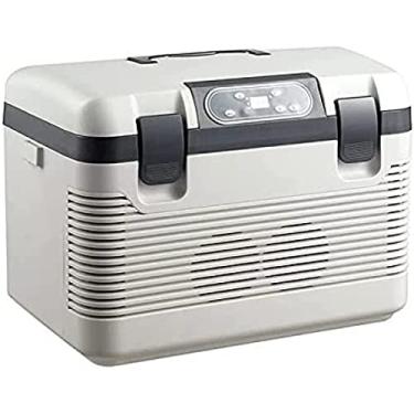 Imagem de Refrigerador compressor, refrigerador termoelétrico 19l e congelador mais quente ac dc12v portátil acampamento carro geladeira caixa refrigeradora