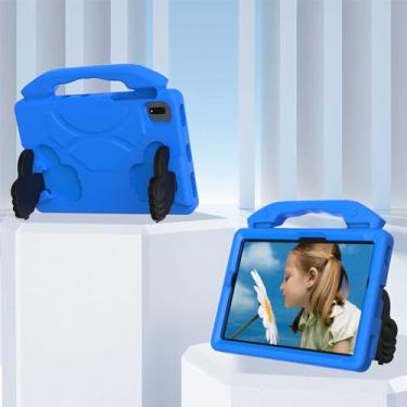 Imagem de Capa protetora infantil compatível com Samsung Galaxy Tab A9 Plus 28 cm 2023 (SM-X210/SM-X2158/SM-X216), capa resistente a impactos de EVA leve com suporte (azul)