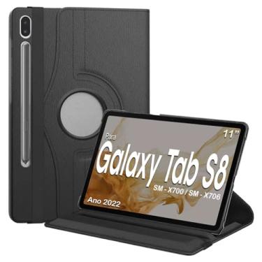 Imagem de CAPA CASE PARA TABLET SAMSUNG GALAXY TAB S8 11" Sm-X700 Sm-TX706 ANO 2022 - ALAMO (PRETO)