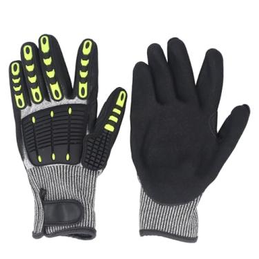 Imagem de Luvas de trabalho de segurança, luvas de segurança leves unissex resistentes a óleo e água Compatibilidade com tela sensível ao toque Luvas de trabalho mecânico (L)