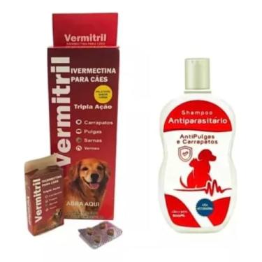 Imagem de Vermitril - Anti Pulgas E Carrapatos 48 Comprimidos Para 15kg Cada + Shampoo anti pulgas e carrapatos 7 em 1