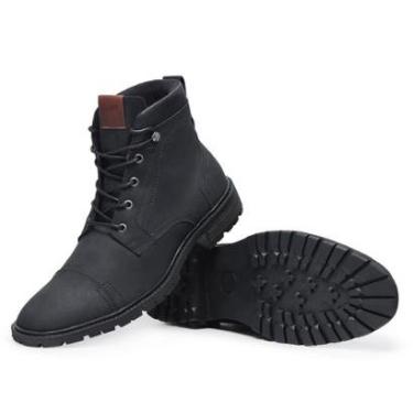 Imagem de Coturno masculino bota militar cano médio zíper lateral-Masculino