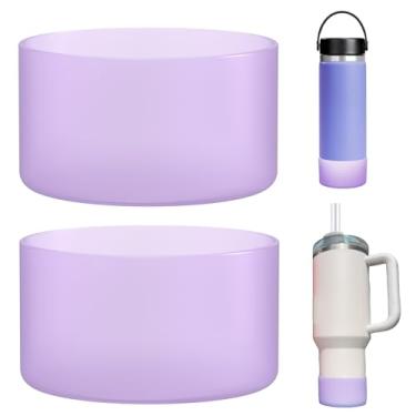 Imagem de LONPARRY - Pacote com 2 capas de silicone para copo Stanley Quencher Adventure de 1180 ml e 890 ml, Stanley IceFlow de 890 ml/590 ml, acessórios protetores de copo Stanley, capa antiderrapante