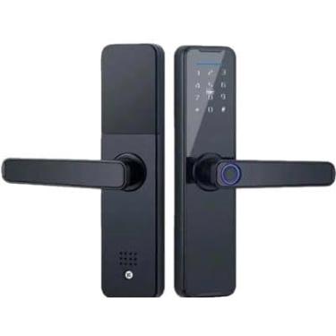 Imagem de Fechadura Digital Eletrônica Inteligente Wifi Tag Senha Chave App Abertura À Distância