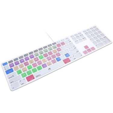 Imagem de HRH Teclado para iMac G6 MB110LL/B e MB110LL/A A1243 com teclado numérico impresso com: Ableton Live Functional Shortcuts Design teclas de atalho capa de silicone para teclado [Layout UE/UE]