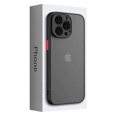 Imagem de Capa Capinha Preta Translúcida Com Proteção de Câmera Para iPhone 16, 16 Plus, 16 Pro, 16 Pro Max - (Hard Glass Store) (iPhone 16 Pro (6.3))