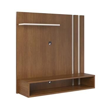 Imagem de Painel Moderno TV Smart 32 Polegadas com Nicho Central/Prateleira/Sala/Quarto (FREIJÓ OFF WHITE)