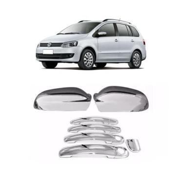 Imagem de Kit Aplique Cromado Maçaneta Retrovisor Volkswagen Space Fox 2006/2010