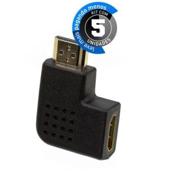 Imagem de Adaptador 90 Graus Ponta Hdmi - Kit Com 5 - Cirilo Cabos