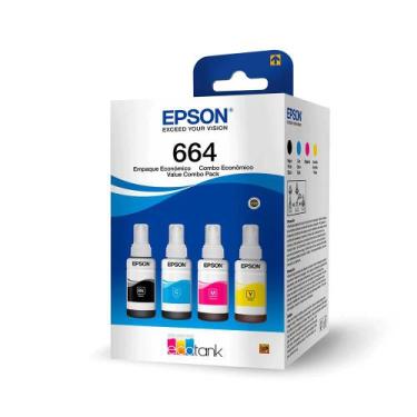 Imagem de Multipack refil de tinta epson t664520-4p preto/coloridos