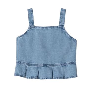 Imagem de Regata Infantil Hering Azul Jeans-Feminino