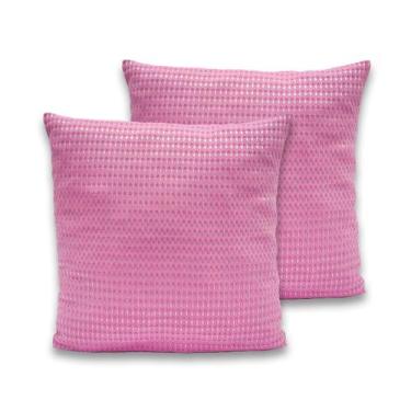 Imagem de Kit 2 Capas de Almofada Piquet Favinho 40x40 C/ Zíper - BEM ME QUER , 