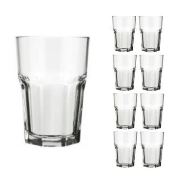 Imagem de Jogo 8 Copo 200ml Vidro Bristol Suco Drinks Transparente - NADIR FIGUE