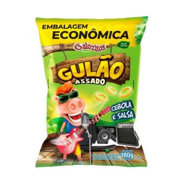 Imagem de Salgadinho Gulão Assado Cebola e Salsa 180g Embalagem Econômica - Gulo