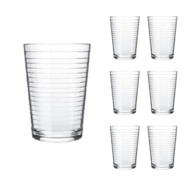 Imagem de Jogo 6 Copos Chiques 265ml Ginga Drinks Vidro Agua e Suco - Nadir Figu
