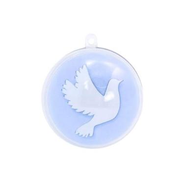 Imagem de Esfera 7cm Acrílica Para Decoração Espírito Santo - Pacote Com 10 Unid