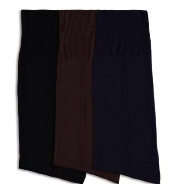 Imagem de Kit 3 Pares de Meias Social Trifil T07001/7001 Microfibra, Preto, Café