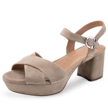 Imagem de Aerosoles Sandália feminina de salto Cosmos, Trench Coat Camurça, 10 Wide