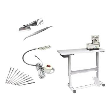 Imagem de Galoneira Semi-industrial Bracob 3Agulhas, Com Mesa+kitpeças, 110V