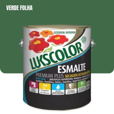 Imagem de Tinta Esmalte Sintético Base Água 3,6l Lukscolor Cores Galão, Verde Fo
