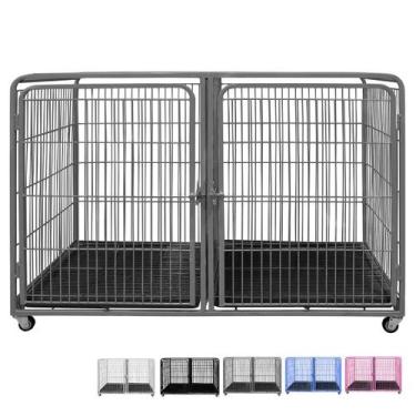 Imagem de Canil Gaiola Duplo Inferior Cães Cachorro Pet Shop Tosa - Açomix, Prat