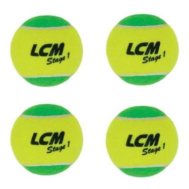 Imagem de Kit Bola de Tênis Stage 1 LCM com 4 Unidades, Único