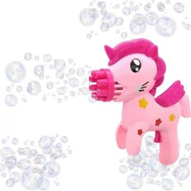 Imagem de Brinquedo bolinha de sabão com gatilho unicórnio pônei - TOYS