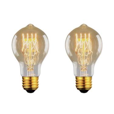 Imagem de Kit 2 Lâmpadas Retro Vintage A19 Filamento Carbono 220v - MARRYLUZ