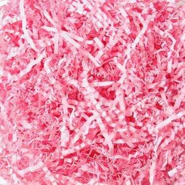 Imagem de JINZOFLY Enchimento de papel cortado enrugado rosa, enchimento de caixa de presente do dia dos namorados, papel de seda de grama de Páscoa para embrulho de presente e enchimento de cesta