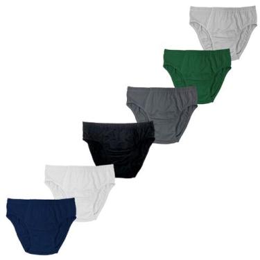 Imagem de Kit 5 Cuecas Adulto Slip Tradicional 100% Algodão Masculino Cores Vari