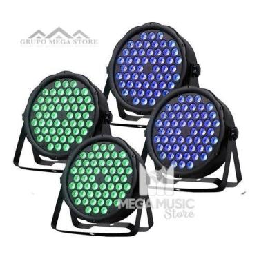 Imagem de 4 Canhao Refletor Led Par 64 Rgb 54 Leds Triled 3w - SANY,  Bivolts
