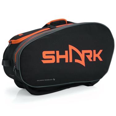 Imagem de Raqueteira Shark Beach Tennis Preta e Laranja
