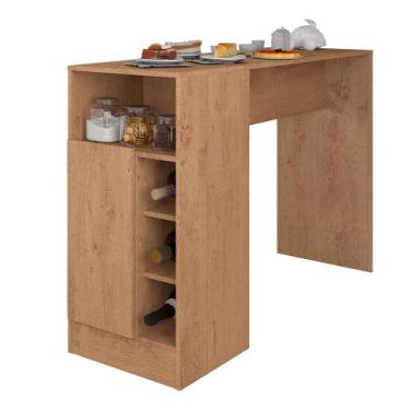 Imagem de Bancada Gourmet para Cozinha de 136,5 cm c/ 1 Porta e Nichos - Atualle