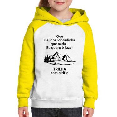 Imagem de Moletom Infantil Trilha com o titio Trekking - Foca na Moda, Branco, A
