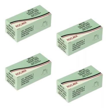 Imagem de 4 Cx Grampo P/ Grampeador Pneumático 80/10mm - Rocama