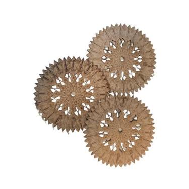 Imagem de Descanso de Panela Mandala 3 unidades em mdf cru 3 un - fazarte.net