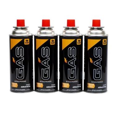 Imagem de Kit 4 Cartuchos Refil De Gás Para Fogareiro Maçarico Lampião A Gás Aca