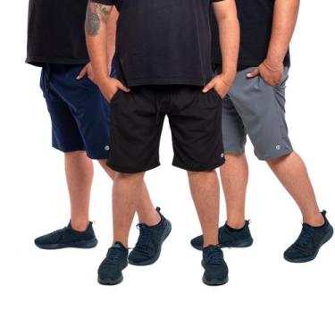 Imagem de Kit 3 Bermuda Plus Size Masculina Short com Elastano  - BEN20 PREMIUM,