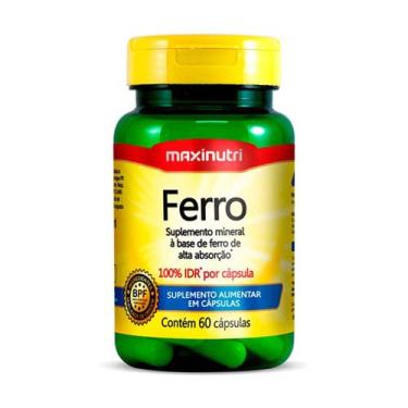 Imagem de Suplemento Mineral Ferro 100% Idr Com 60 Cápsulas Maxinutri