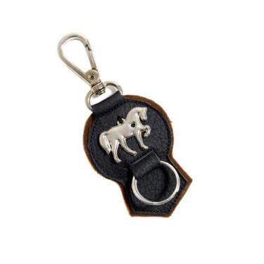 Imagem de Chaveiro de Couro Gourmet Country Mosquetão Cavalo Marchando - GRANADO