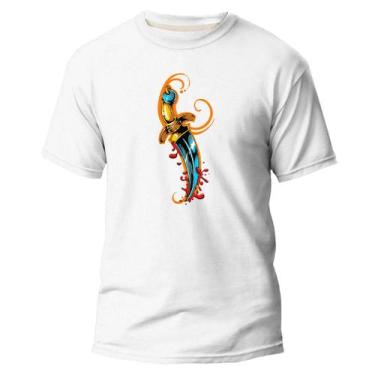 Imagem de Camiseta Algodão Premium Estampa Digital Adaga Gold Faca - NoBrand, Br