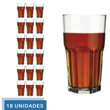 Imagem de 18 Copo Bristol Luxo Redondo Vidro Transparente 410ml Nadir - NADIR FI