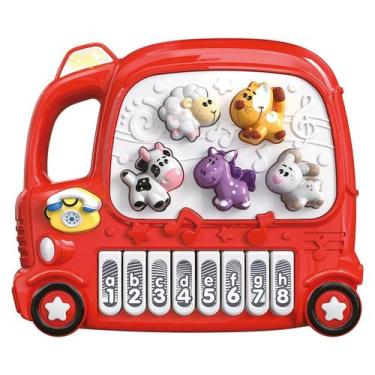 Imagem de Teclado Musical Carrinho Dm Toys Brinquedo Educativo - 6900