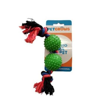 Imagem de Brinquedo Para Cães Dental Bone Bola Dupla PetGrows