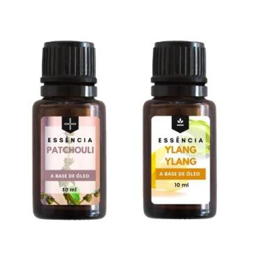 Imagem de Kit 02 Essências Ylang Ylang e Patchouli  10ml - Aromaterapia Difusor 